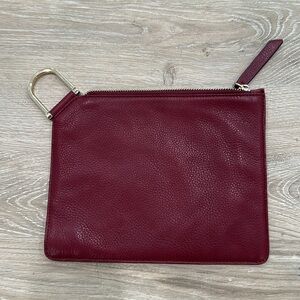 & Other Stories Red Burghandy Berry Clutch Wristlet
